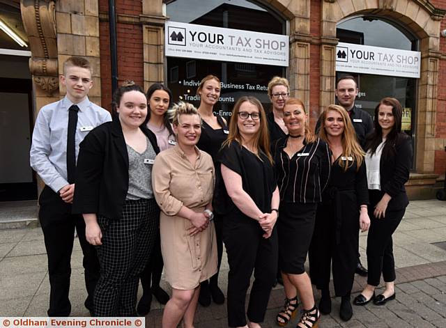 OPEN for business . . . Staff including partners Fiona Heyes and Yvonne Cookson at the new Ashton office of Your Tax Shop