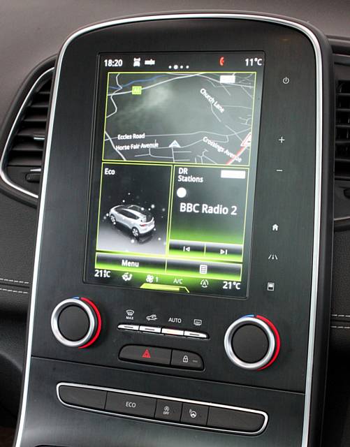Portrait touch-screen is clear and easy to use