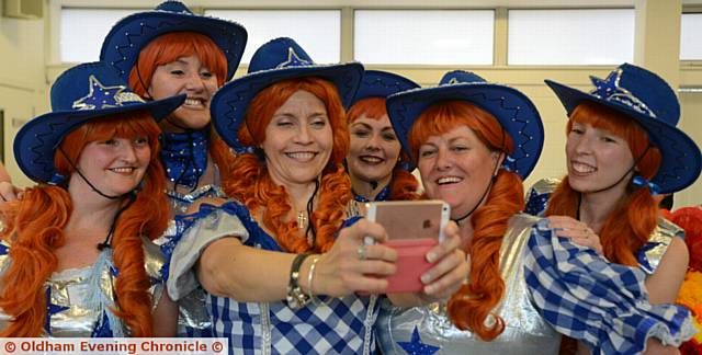 POSING for a selfie . . .  from left, Tracy Johnson, Rebecca Wood, Dawn Allison, Jo Schofield, Joanne Gaskin, Kim Sanders