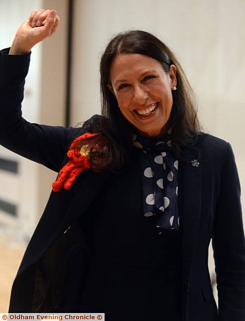 WINNER... Labour's Debbie Abrahams WINNER... Labour's Debbie Abrahams