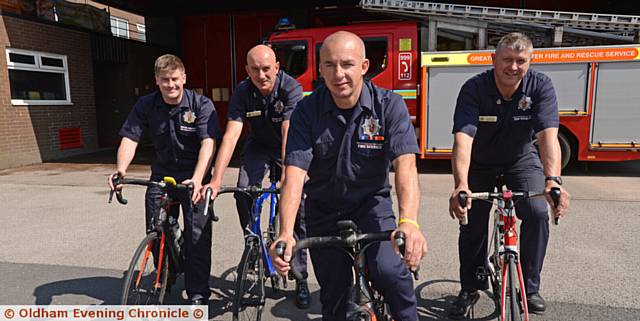 PRIDE in Oldham nominees Blazing Saddles, from left, Chris Hutchings, Phil Courtnell, Lee Cropper and Chris Dean