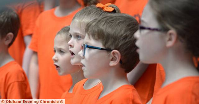 IN fine voice . . . the junior choir