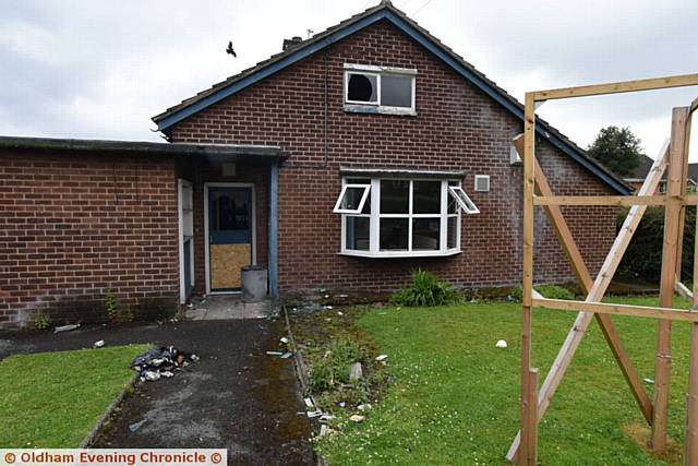 Former Crompton Ambulance station in Shaw vandalised.