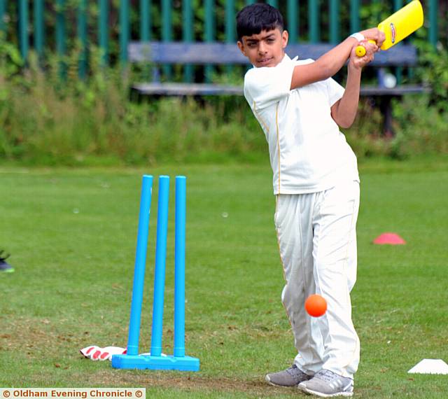 TOP SHOT . . . Esa Nakeeb, from Clarksfield, hits out