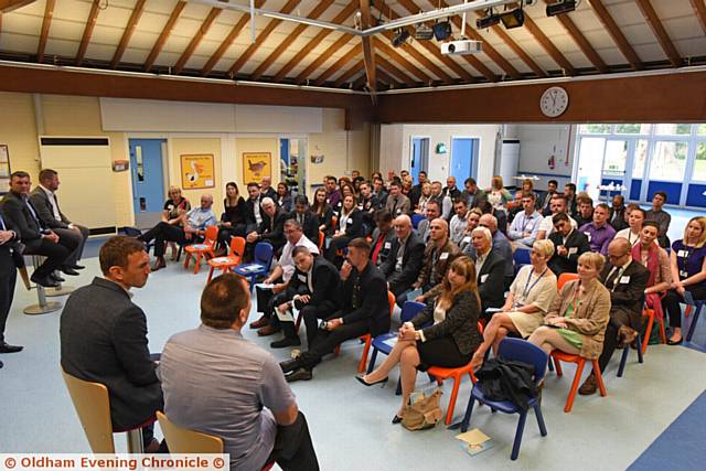 Kingfisher Special School morning of inspiration with Gary Endacott and Damian Hughes also a Q&A with rugby legends Kevin Sinfield MBE and Barrie McDermott.