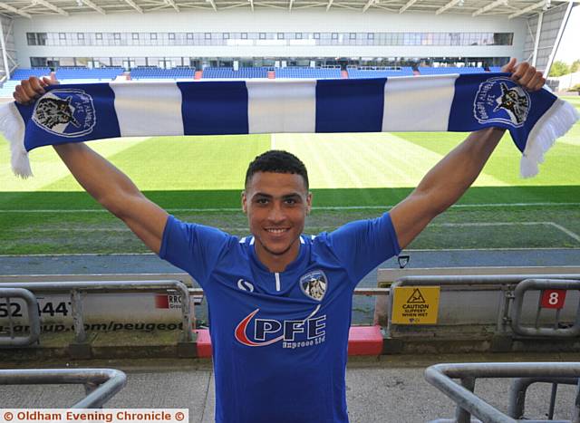 WELCOME TO LATICS . . . new signing Courtney Duffus has joined for an undisclosed fee. 