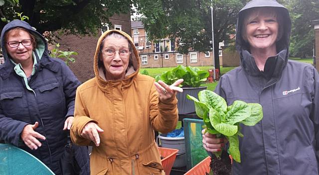 RESIDENTS Anne Hancock, Margaret Dronsfield and Cath Green chief executive First Choice Homes