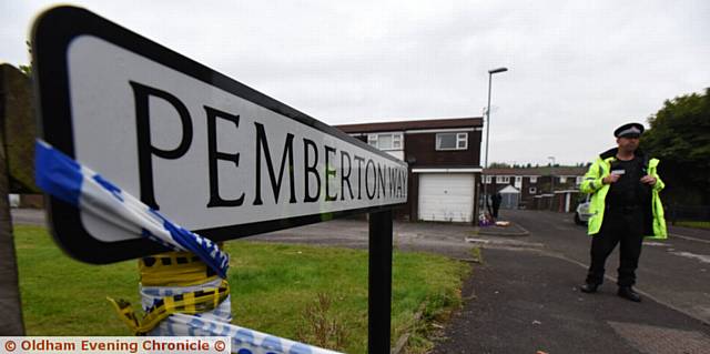 SCENE of the siege in Pemberton Way, Shaw