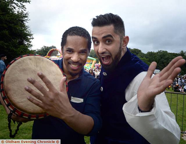 HOSTS for the day . . . Mohammed Khaleel and Zain Jerry at last year's event