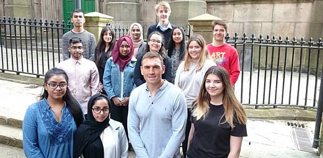 INSPIRATION . . . Kevin Sinfield at Debbie Abrahams' summer school INSPIRATION . . . Kevin Sinfield at Debbie Abrahams' summer school