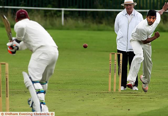 FOCUSED . . . Hollinwood captain Abid Hussain