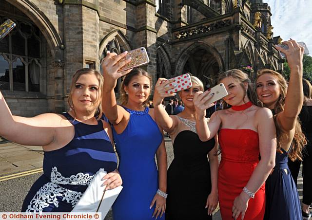SELFIE time . . . the girls snap away