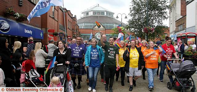 LGBT members make their way to Parliament Square