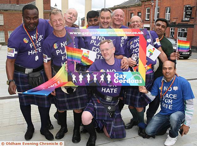 Oldham Pride 2017, Oldham. Pic shows, the Gay Gordons..