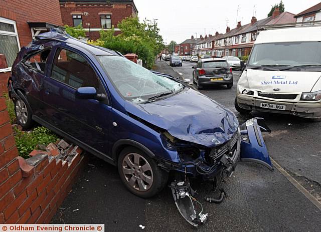 Wagon stolen from builders yard on Hadfield Street, Hathershaw. It then sped down the road causing carnage to other vehicles.
