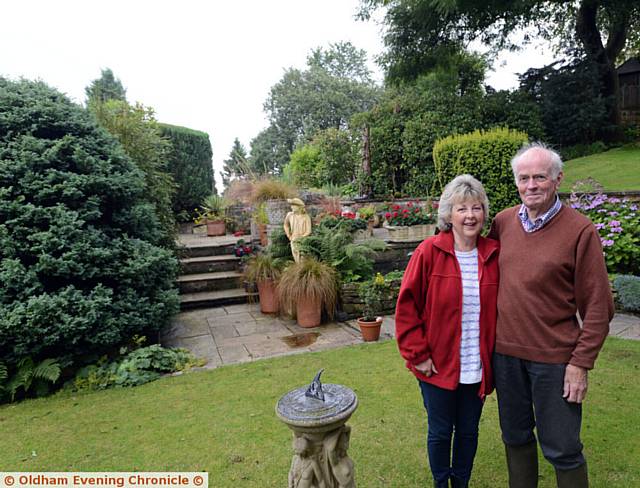 Saddleworth In Bloom winners of Large Garden, Susan Haines and David Haines, Grasscroft. 
