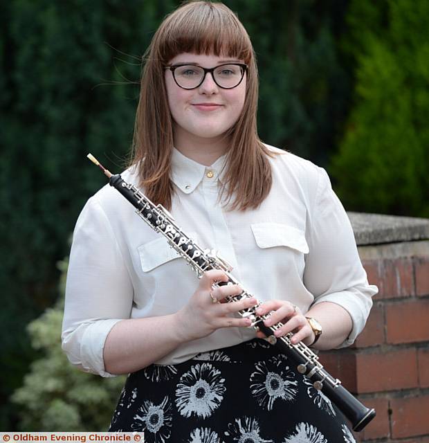 TALENTED . . . Musician Emily Crichton with her oboe TALENTED . . . Musician Emily Crichton with her oboe