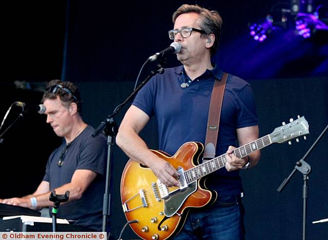 on stage . . . Nick Heyward on stage at Cotton Clouds Festival