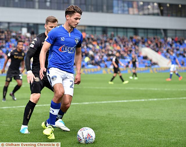 NEW POSITION . . . Rob Hunt was moved into a midfield role against Wigan. PICTURE by ALAN HOWARTH