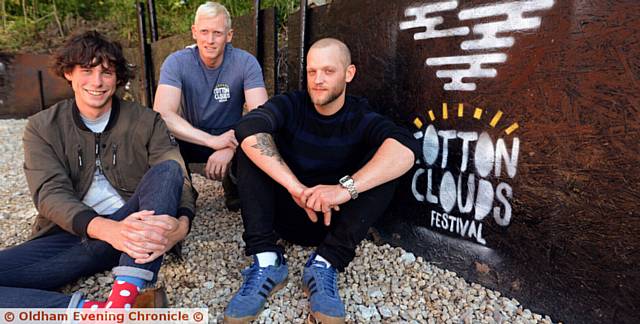 Organisers of Cotton Clouds Festival (from left) Max Lees, Rick Lees and Luke Stanley