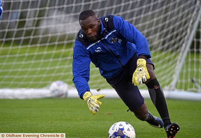 JOHNY PLACIDE . . . the goalkeeper has been training with Athletic over the last couple of weeks
