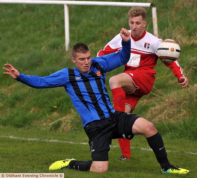 ON TARGET: Springhead's Ryan Hanson (red and white shirt)