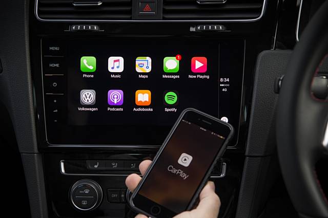 Apple CarPlay and Android Auto are standard on the Golf GTI