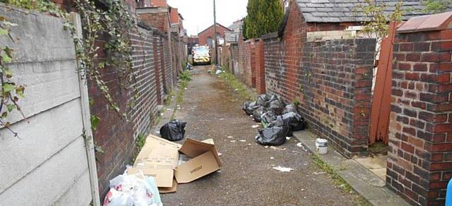 GABRIELLE Bevis was fined after bags of waste were found in an alley
