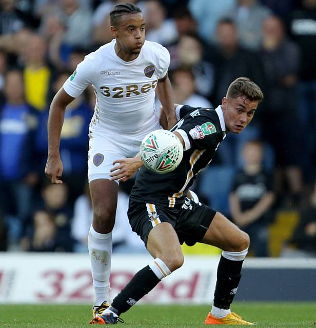 VALIANT THREAT . . . Port Vale's young striker Dan Turner (right) 