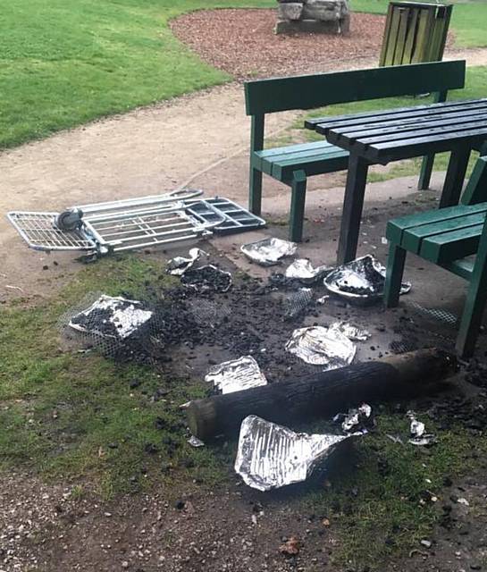 VANDALISM at Chadderton Hall Park 

Pictures: FACEBOOK