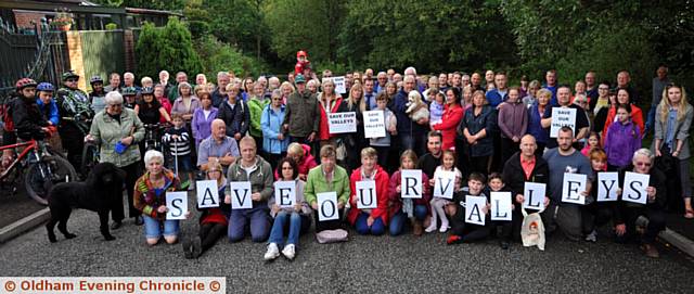 PROTEST against plans to build 265 houses between Oldham Road and Knowls Lane