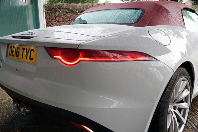 The Jaguar F-Type has a terrific rear end too . . .