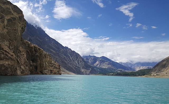 STUNNING . . . the Attabad Lake in Hunza Valley