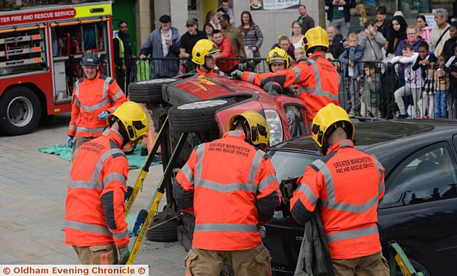 FIRE and rescue crews in action in Parliament Square