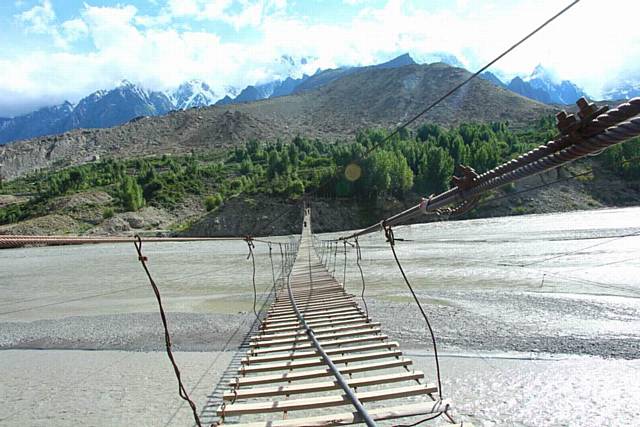 Hussaini Hanging Bridge, Hunza Valley.