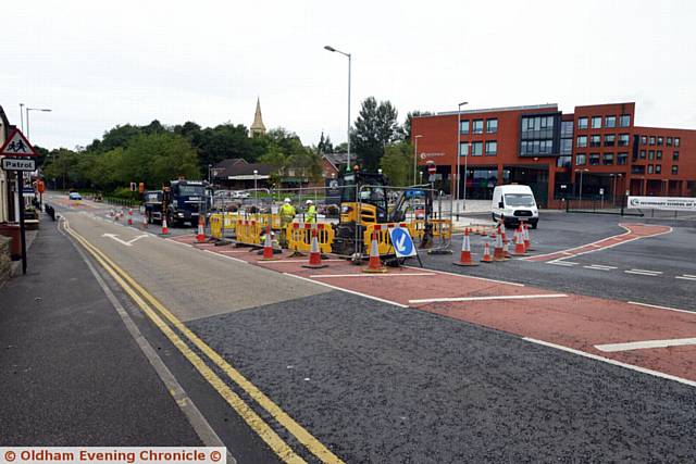 ROADWORKS outside Waterhead Academy