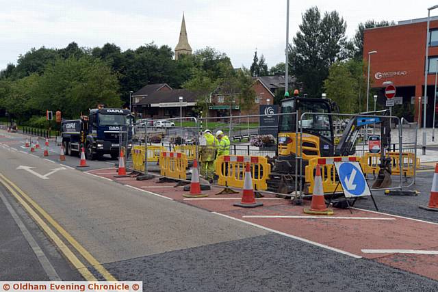 ROADWORKS outside Waterhead Academy