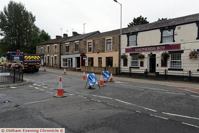 ROADWORKS outside Waterhead Academy