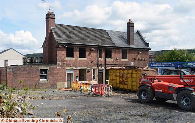 THE former Cricketers Arms, Shaw, due to be demolished THE former Cricketers Arms, Shaw, due to be demolished