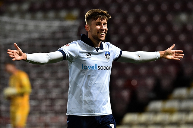 Athletic's on-loan striker Callum Lang.

Picture courtesy of Oldham Athletic/Eddie Garvey