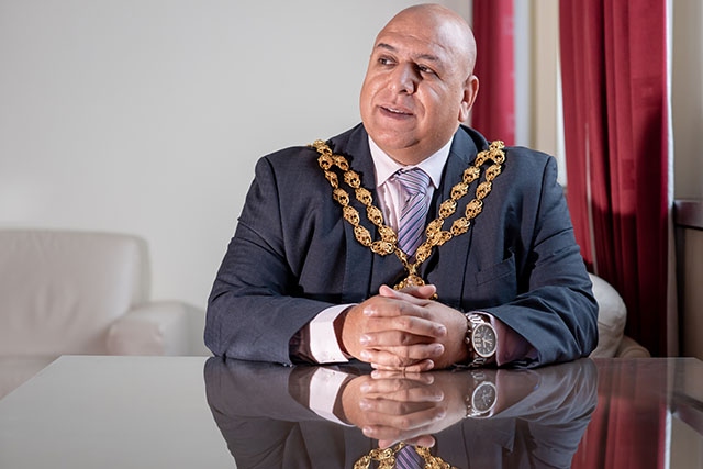 The 2018/19 Mayor of Oldham, Councillor Javid Iqbal.

Pictures by Darren Robinson