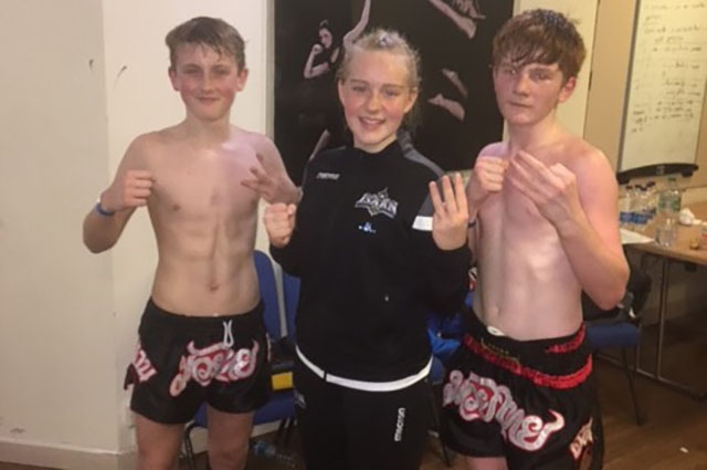 Pictured are Isaan Gym winners Ella Haywood (centre), Luke Mattinson and Connor Maguire Pictured are Isaan Gym winners Ella Haywood (centre), Luke Mattinson and Connor Maguire