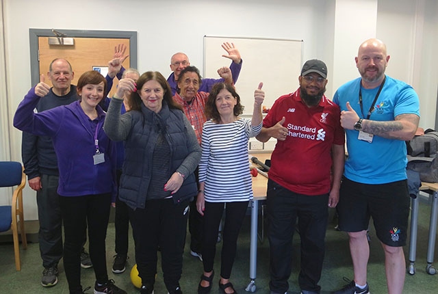 Pictured are participants with the Stroke Association team 