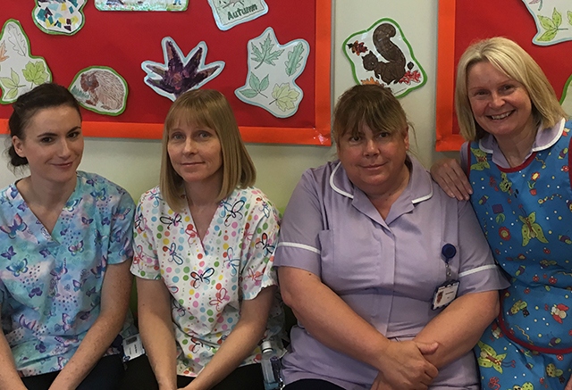 The play team at the Royal Oldham hospital The play team at the Royal Oldham hospital