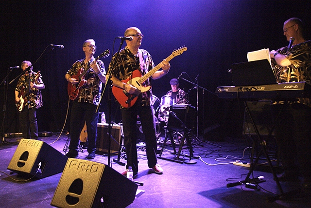 Mid-Life Crisis strutting their stuff at the Playhouse 2.
Photograph courtesy of Pete Grubb Mid-Life Crisis strutting their stuff at the Playhouse 2.
Photograph courtesy of Pete Grubb