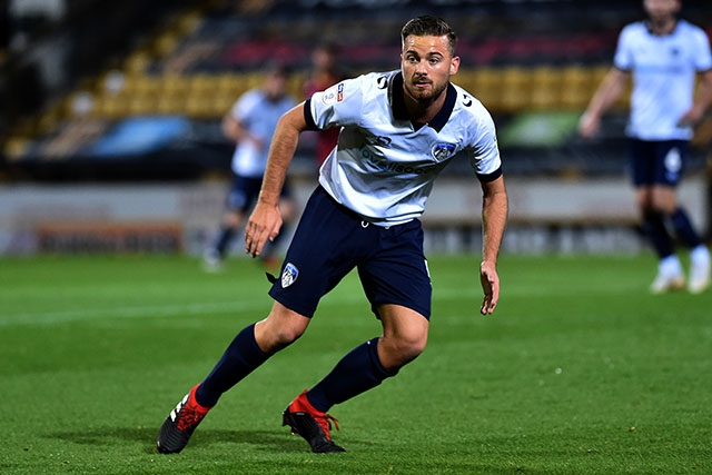 Loan midfielder Jordan Lyden.

Picture courtesy of Oldham Athletic/Eddie Garvey