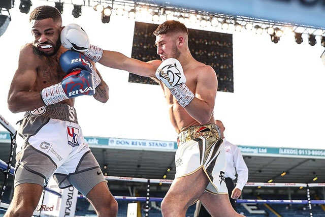 Danny Wright (right) in action against Mikey Sakyi at Leeds United's Elland Road stadium in May this year.
Pictures courtesy of Karen Priestley Danny Wright (right) in action against Mikey Sakyi at Leeds United's Elland Road stadium in May this year.
Pictures courtesy of Karen Priestley