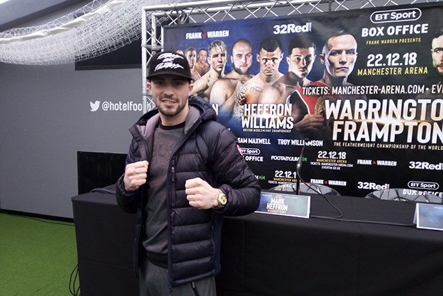 Raring to go: Mark Heffron pictured at today's undercard press conference Raring to go: Mark Heffron pictured at today's undercard press conference