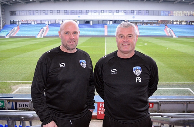 Steve Hale is pictured with Athletic boss Frankie Bunn Steve Hale is pictured with Athletic boss Frankie Bunn