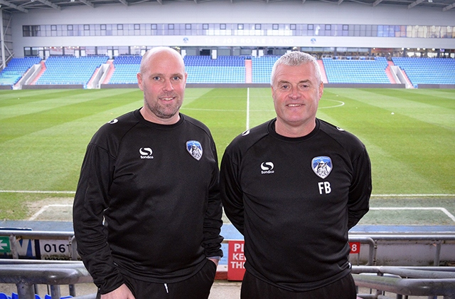 Steve Hale is pictured with Athletic boss Frankie Bunn